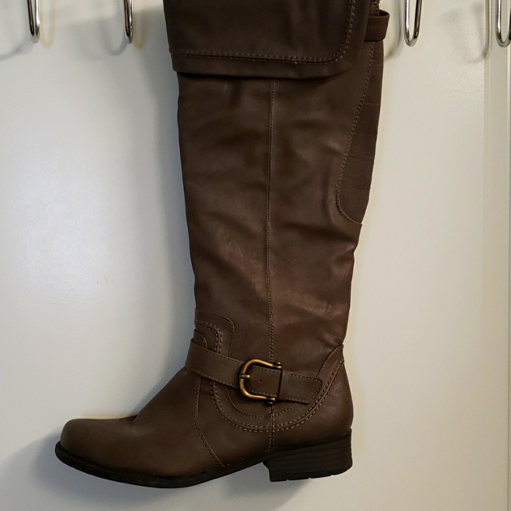 Knee high brown boots